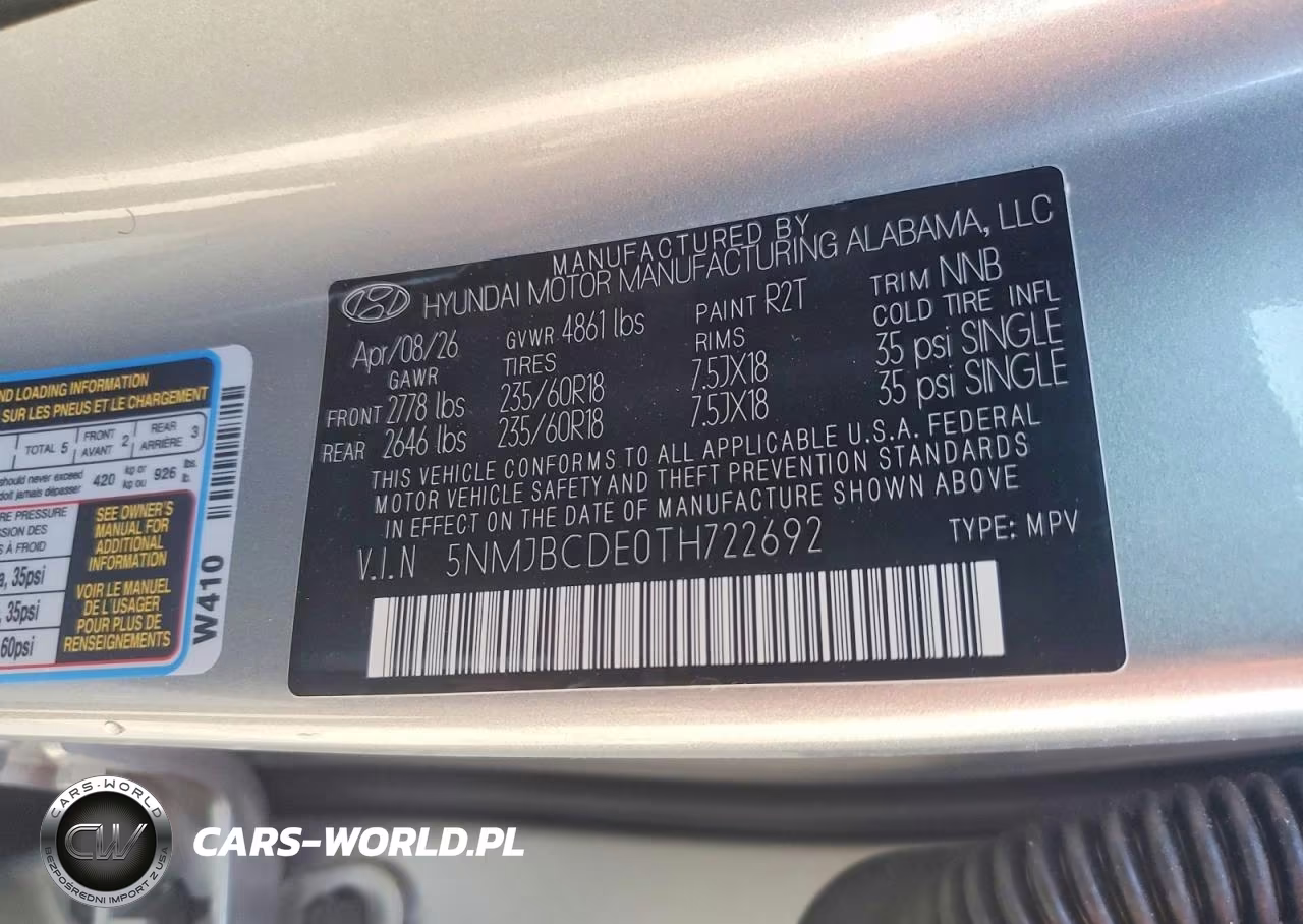 2026 Hyundai Tucson Sel VIN:5NMJBCDE0TH722692 - 14