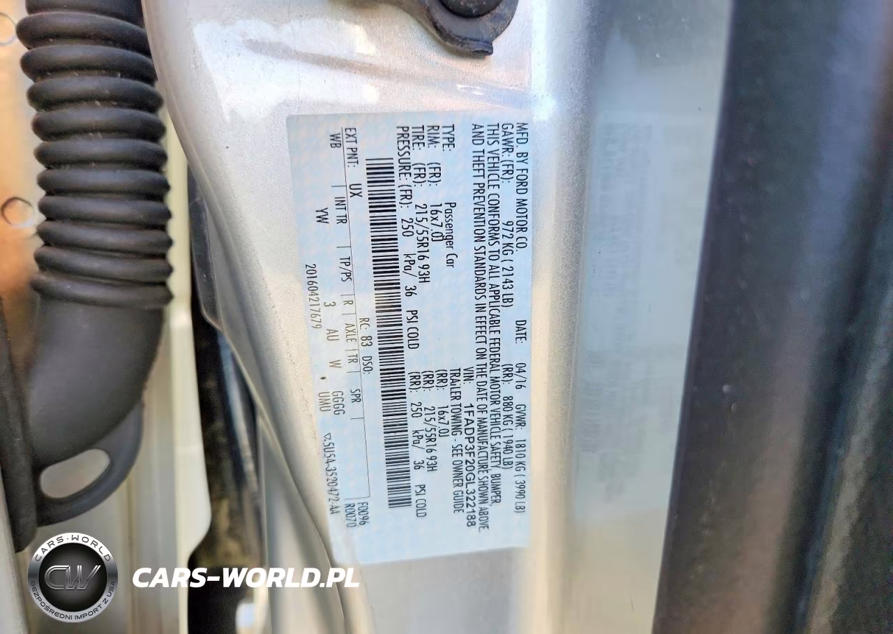 2016 Ford Focus Se VIN:1FADP3F20GL322188 - 12