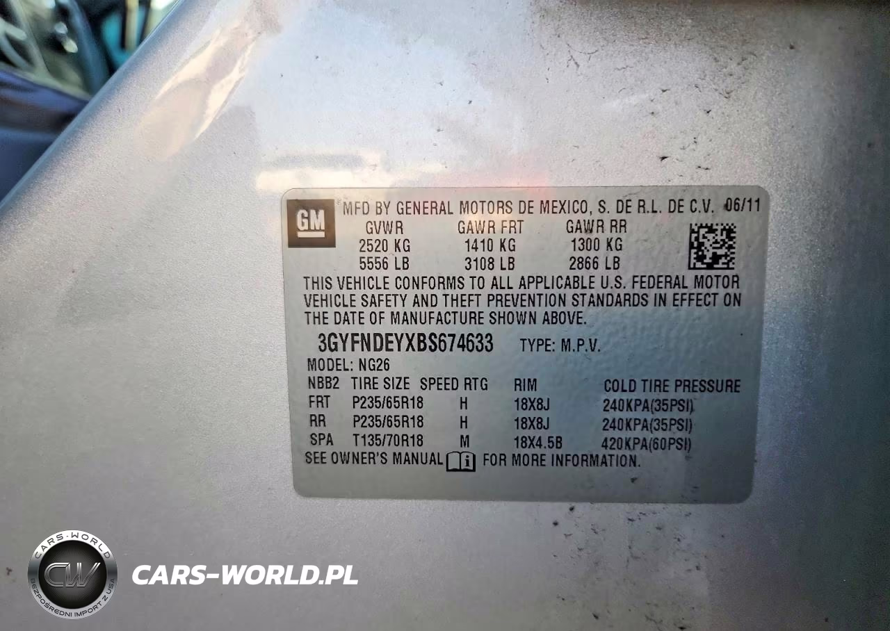 2011 Cadillac Srx VIN:3GYFNDEYXBS674633 - 12