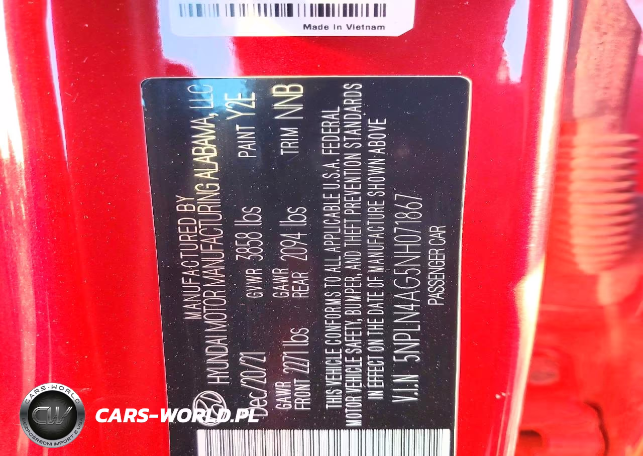 2022 Hyundai Elantra Sel VIN:5NPLN4AG5NH071867 - 13