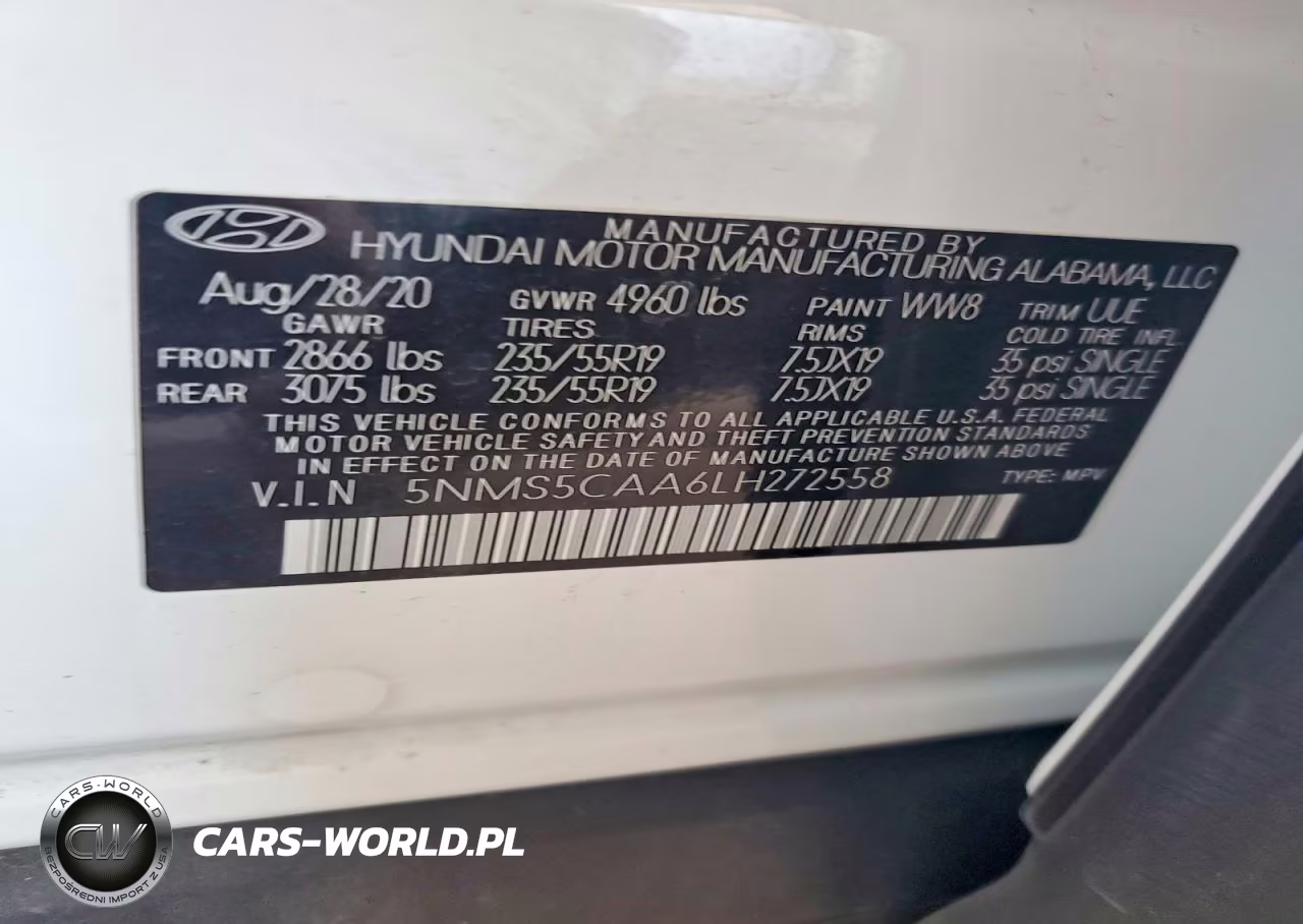 2020 Hyundai Santa Fe Limited 2.0T VIN:5NMS5CAA6LH272558 - 14