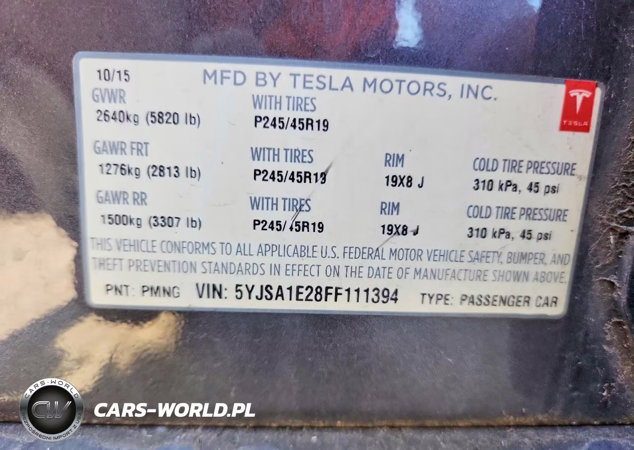 2015 Tesla Model S VIN:5YJSA1E28FF111394 - 13