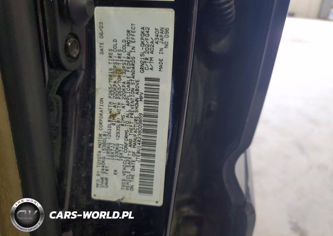 2003 Toyota 4Runner Sr5 VIN:JTEBU14R238009859 - 13