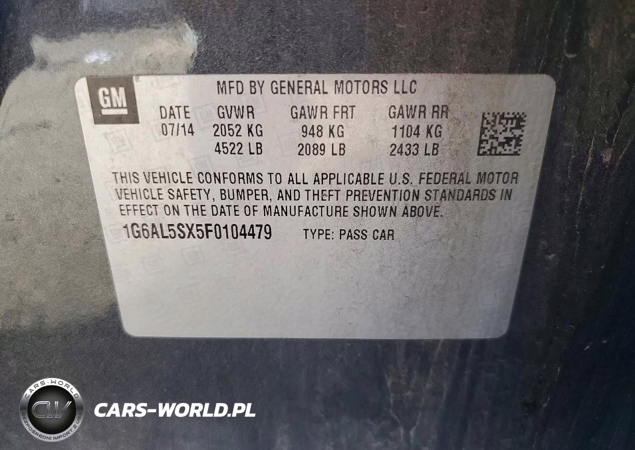 2015 Cadillac Ats Premium VIN:1G6AL5SX5F0104479 - 12