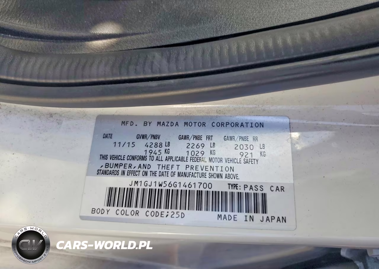 2016 Mazda 6 Grand Touring VIN:JM1GJ1W56G1461700 - 12