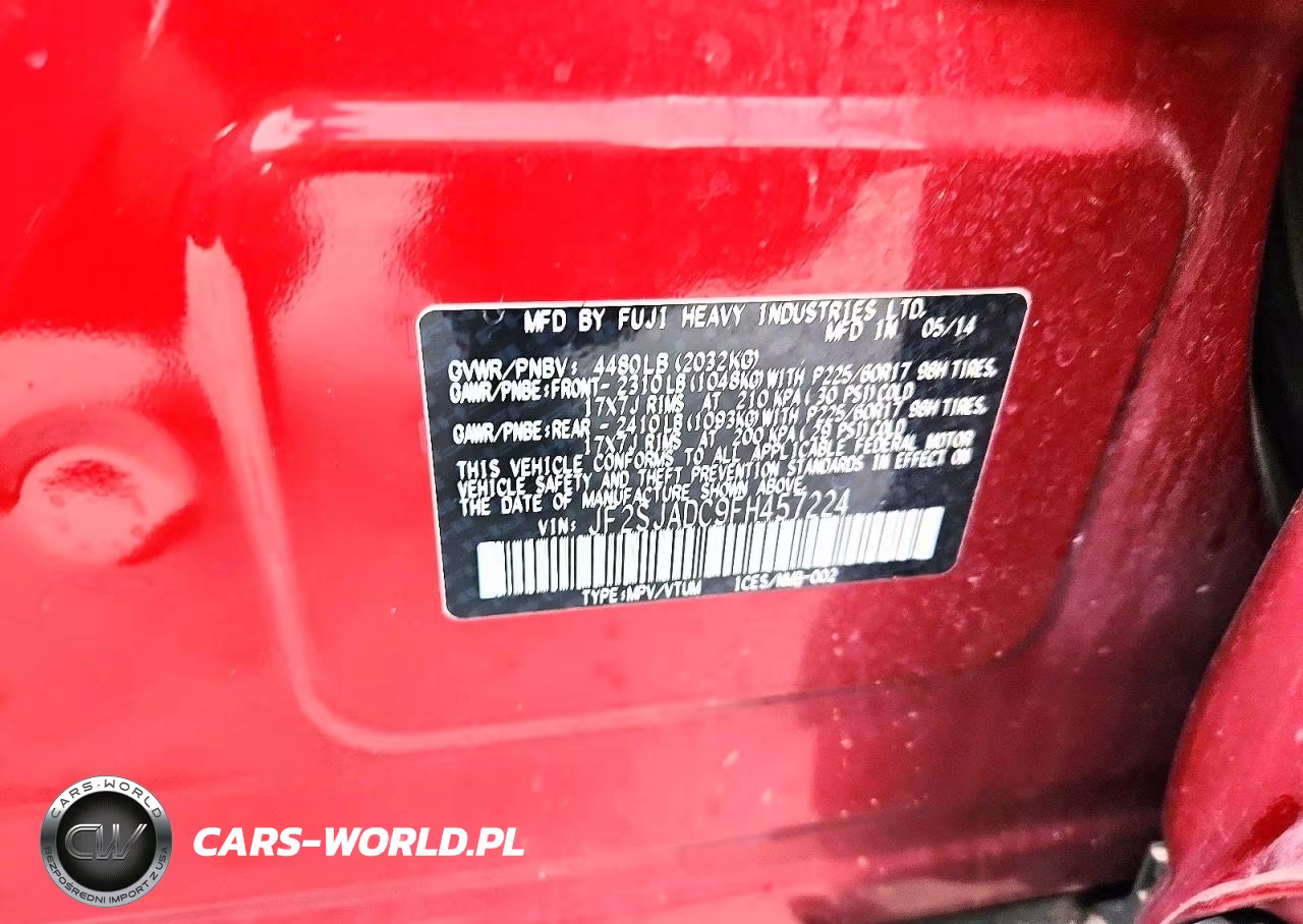2015 Subaru Forester 2.5I Premium VIN:JF2SJADC9FH457224 - 13