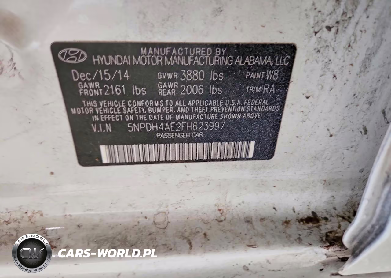2015 Hyundai Elantra Limited VIN:5NPDH4AE2FH623997 - 12