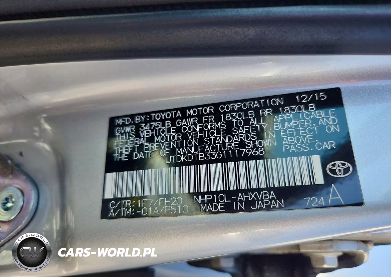 2016 Toyota Prius C One VIN:JTDKDTB33G1117968 - 13