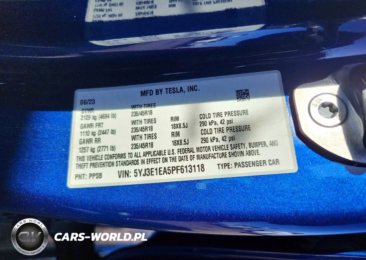 2023 Tesla Model 3 VIN:5YJ3E1EA5PF613118 - 13