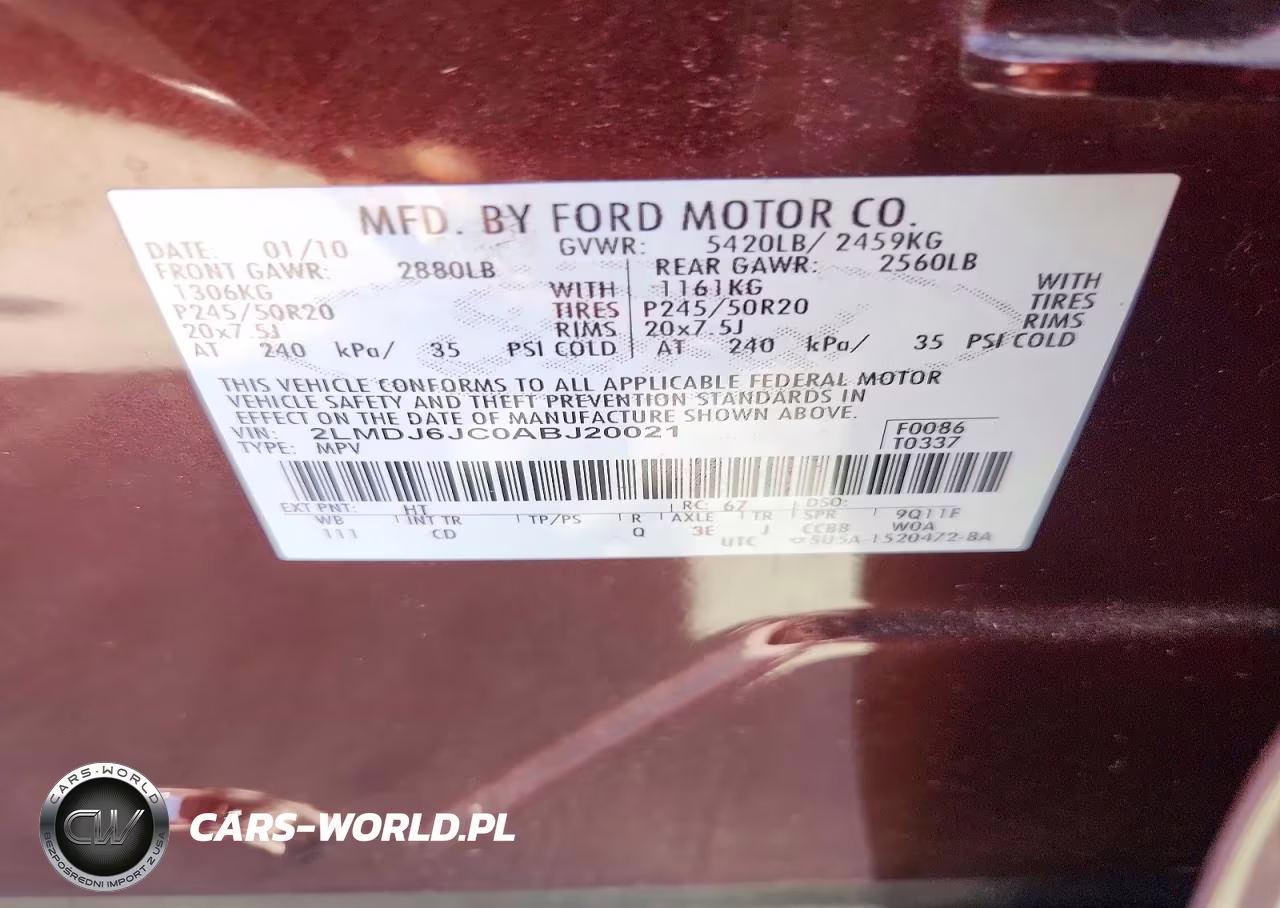 2010 Lincoln Mkx VIN:2LMDJ6JC0ABJ20021 - 13