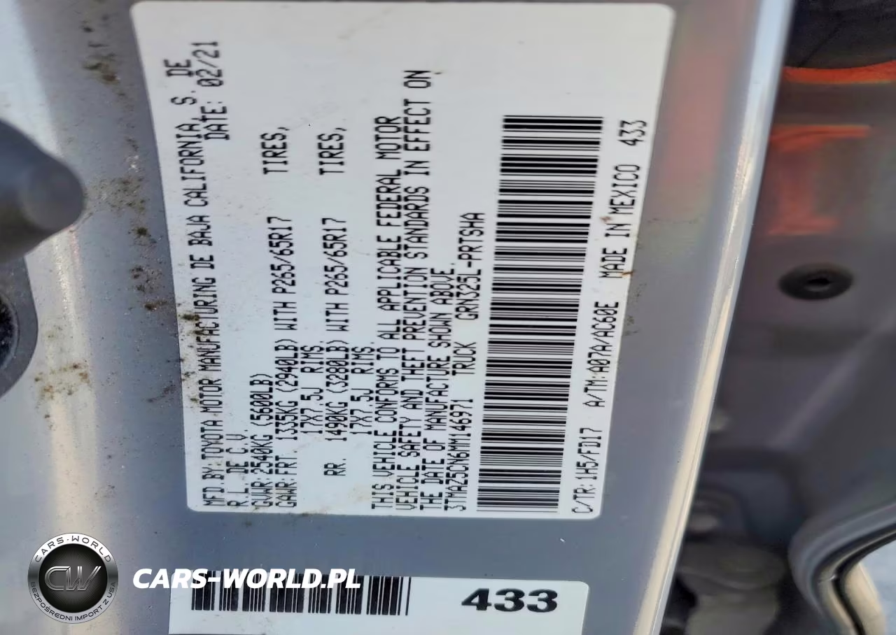 2021 Toyota Tacoma Trd Sport VIN:3TMAZ5CN6MM146971 - 13