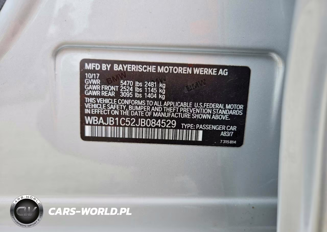 2018 BMW 530Xe VIN:WBAJB1C52JB084529 - 12