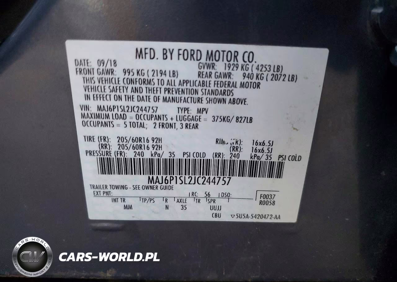 2018 Ford Ecosport S VIN:MAJ6P1SL2JC244757 - 12