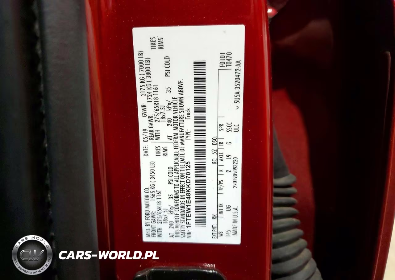 2019 Ford F150 Supercrew VIN:1FTEW1E48KKD70125 - 12