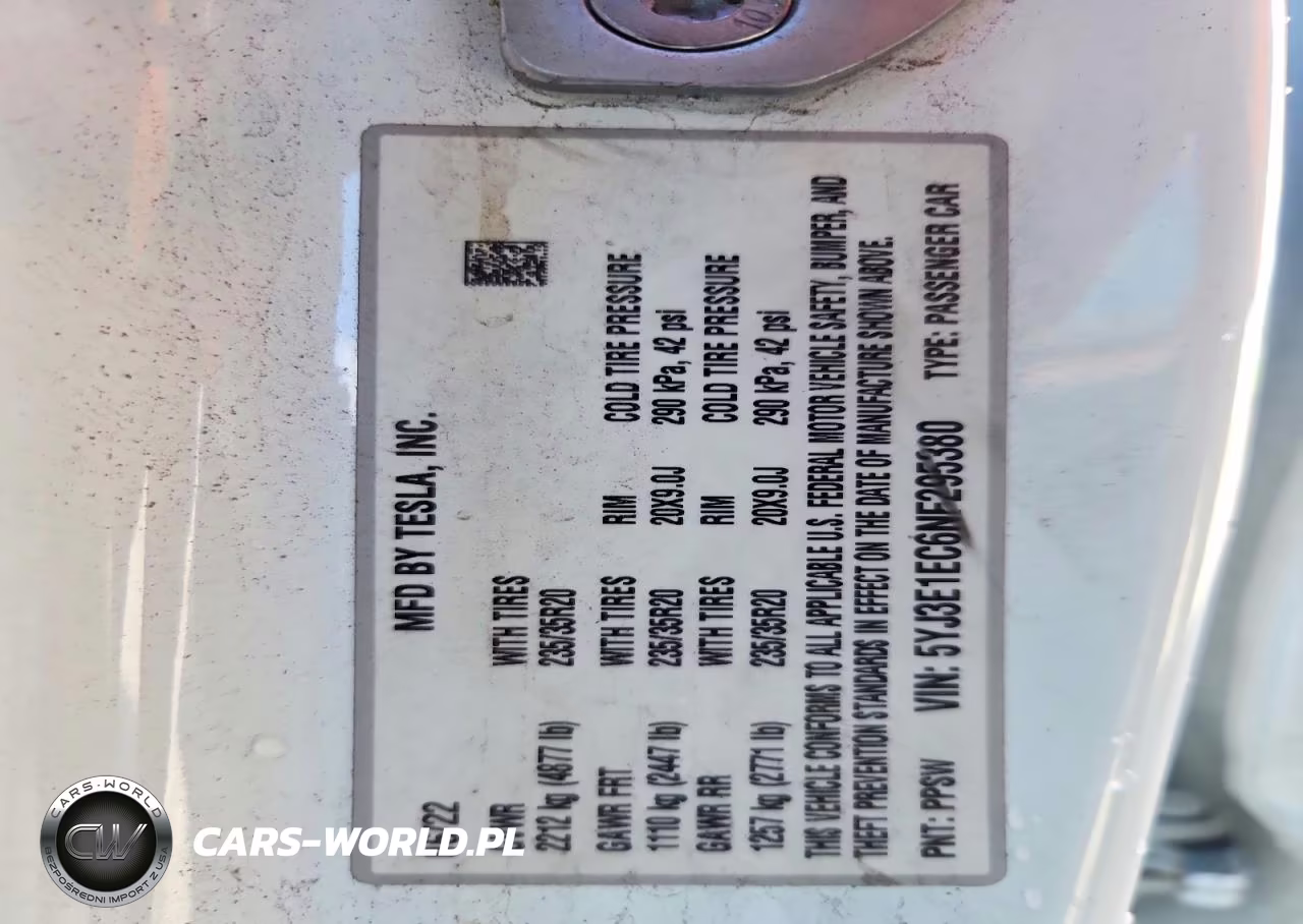 2022 Tesla Model 3 VIN:5YJ3E1EC6NF295380 - 12