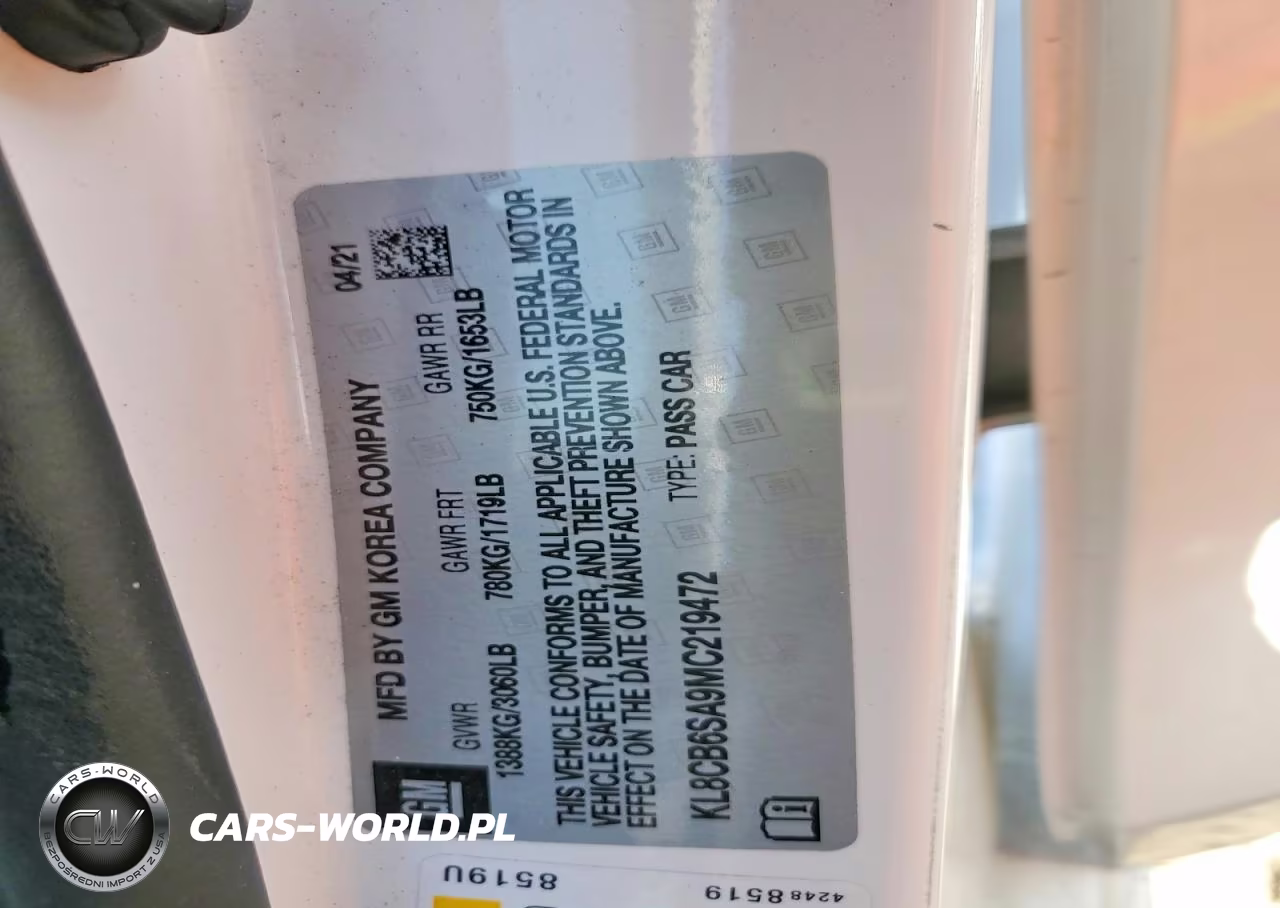 2021 Chevrolet Spark Ls VIN:KL8CB6SA9MC219472 - 12
