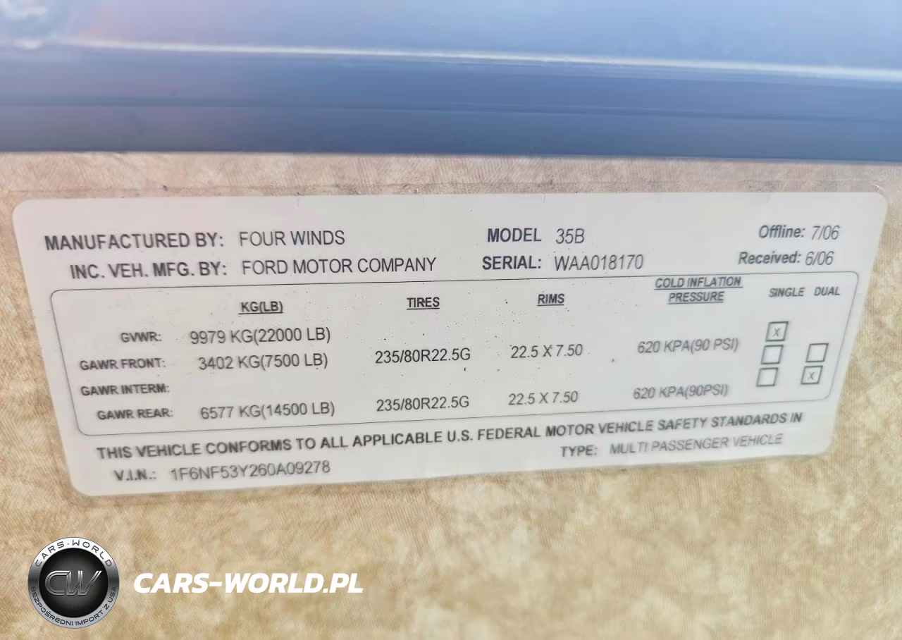 2006 Four Winds Windsport Rv VIN:1F6NF53Y260A09278 - 10