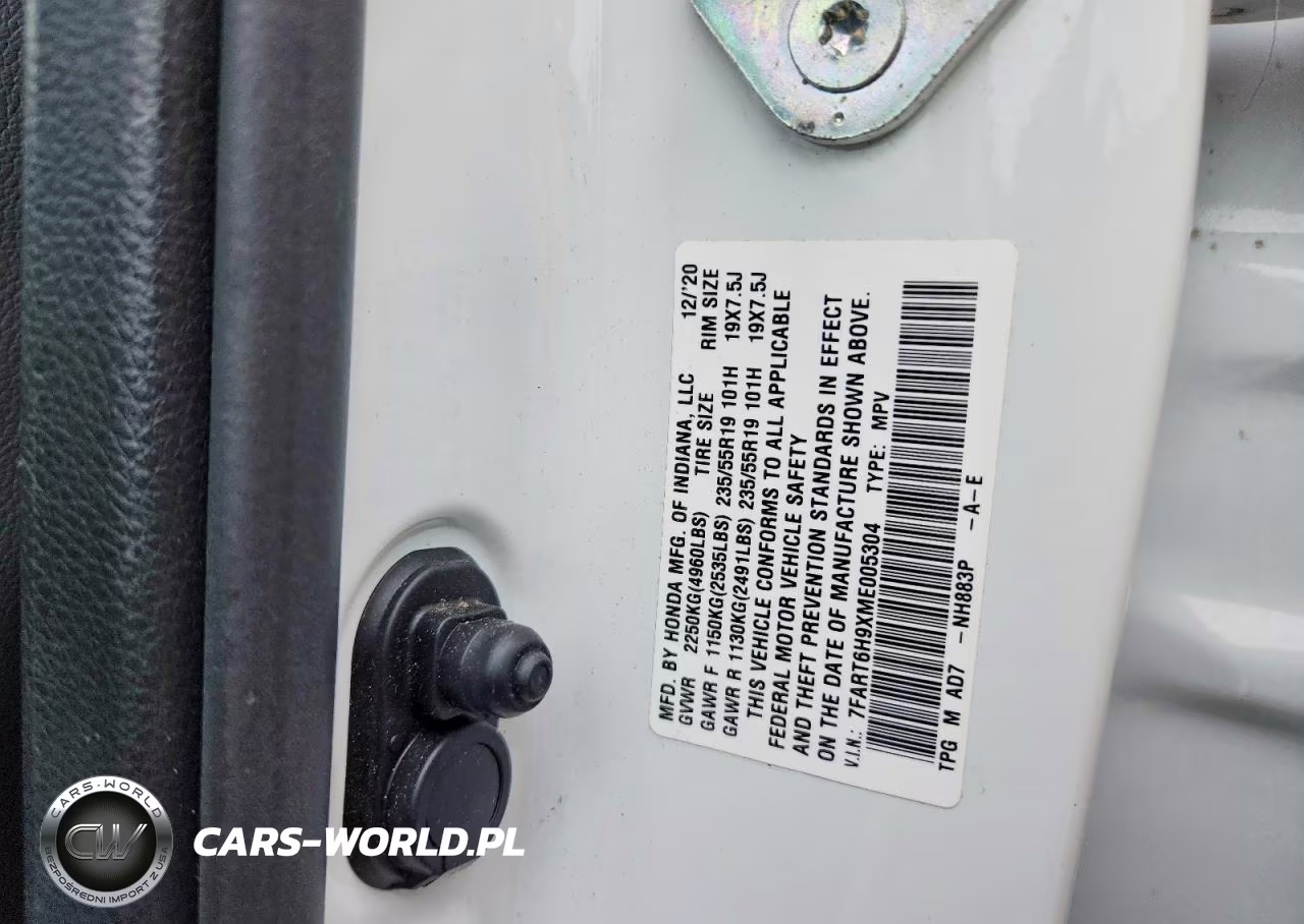 2021 Honda Cr-V Touring VIN:7FART6H9XME005304 - 12