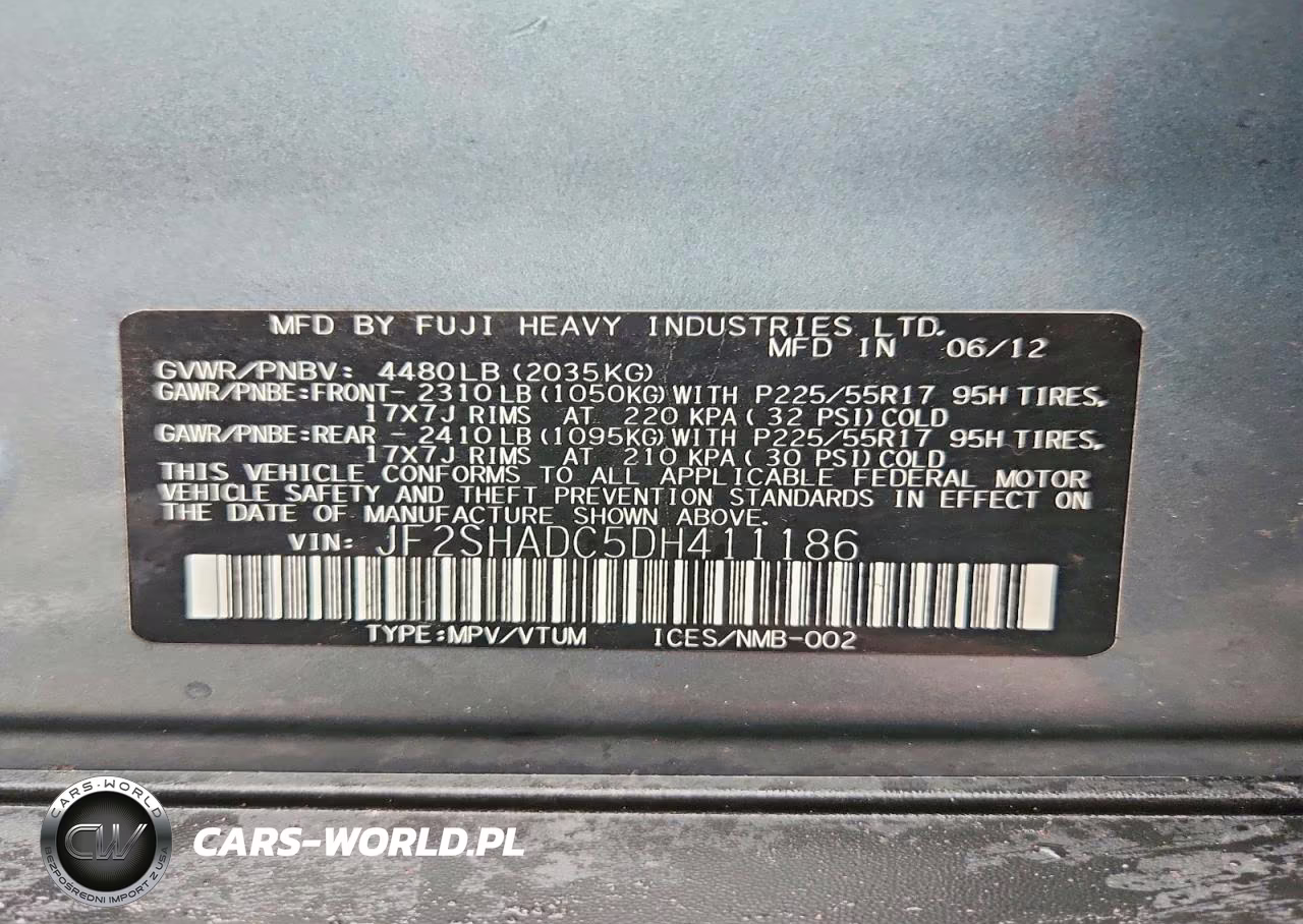 2013 Subaru Forester 2.5X Premium VIN:JF2SHADC5DH411186 - 12