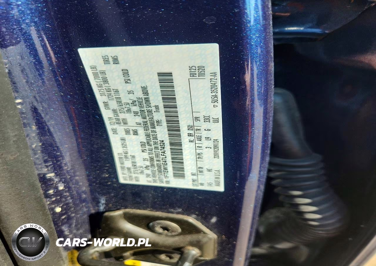 2020 Ford F150 Supercrew VIN:1FTEW1E47LFA74524 - 12