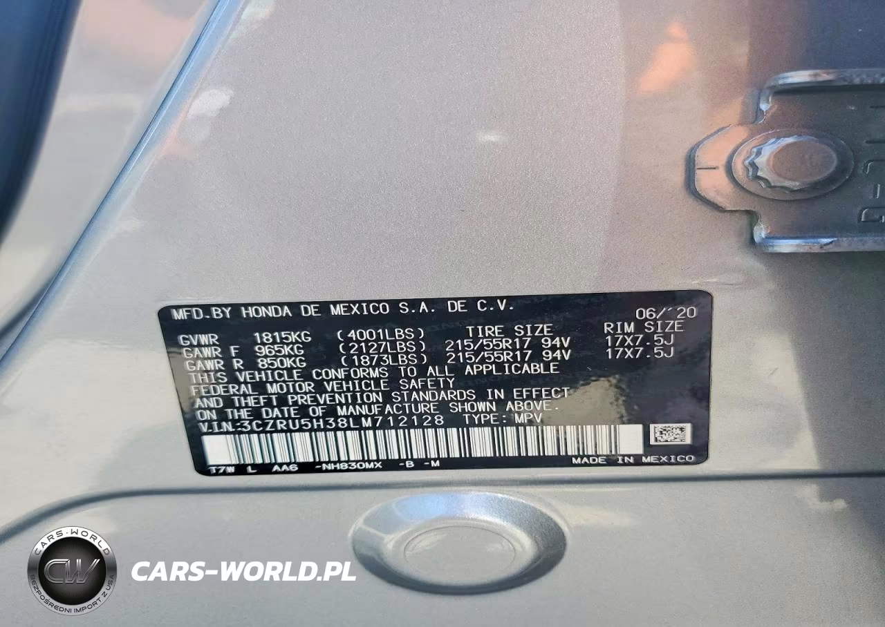 2020 Honda Hr-V Lx VIN:3CZRU5H38LM712128 - 13