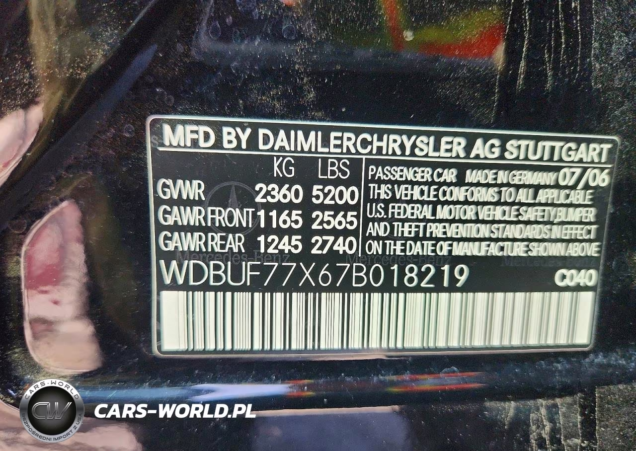 2007 Mercedes-Benz E 63 Amg VIN:WDBUF77X67B018219 - 12