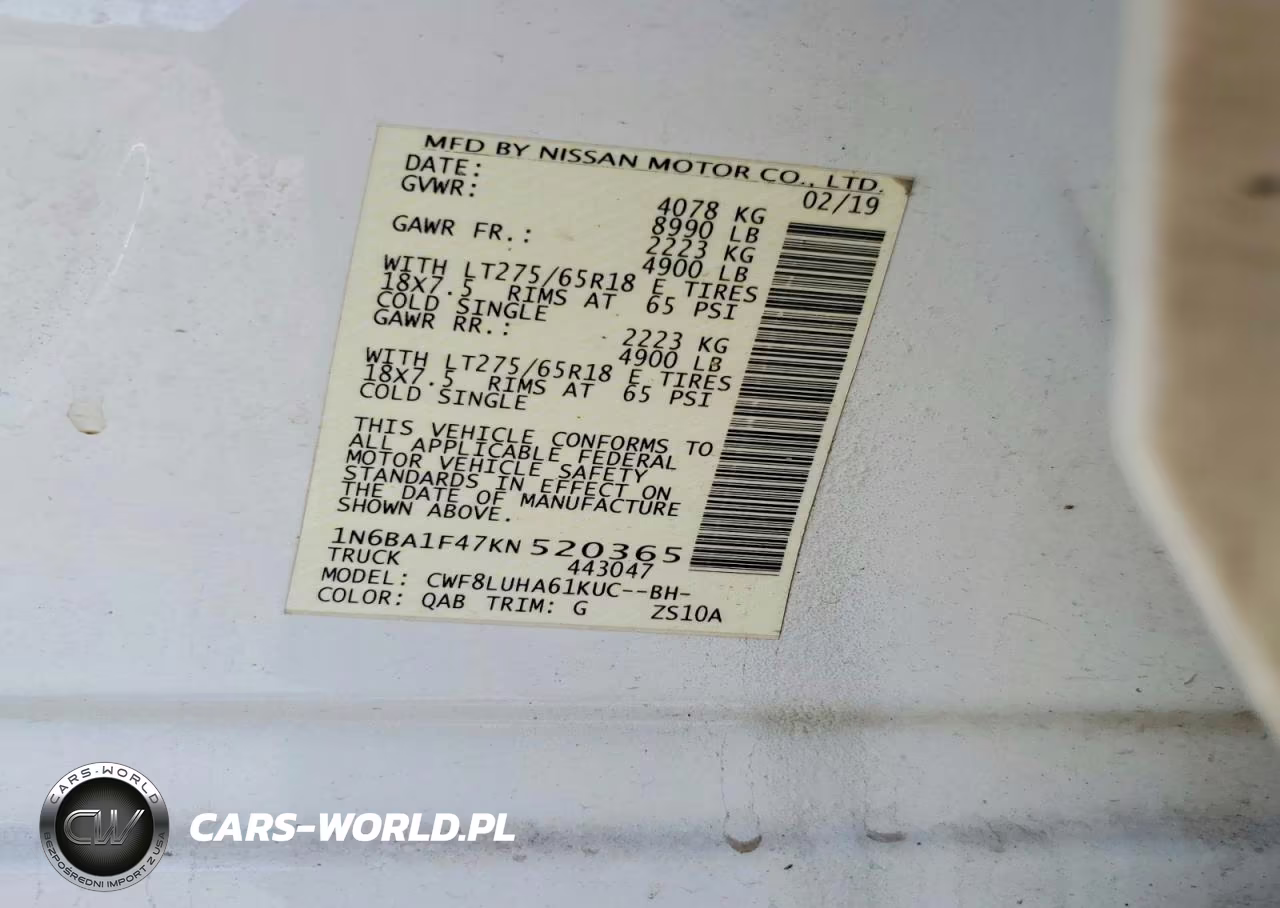 2019 Nissan Titan Xd Pro-4X VIN:1N6BA1F47KN520365 - 12
