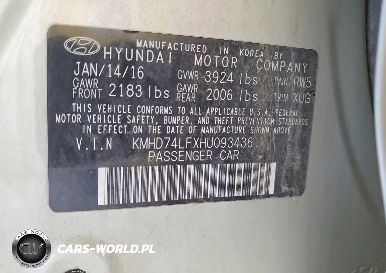 2017 Hyundai Elantra Se VIN:KMHD74LFXHU093436 - 13