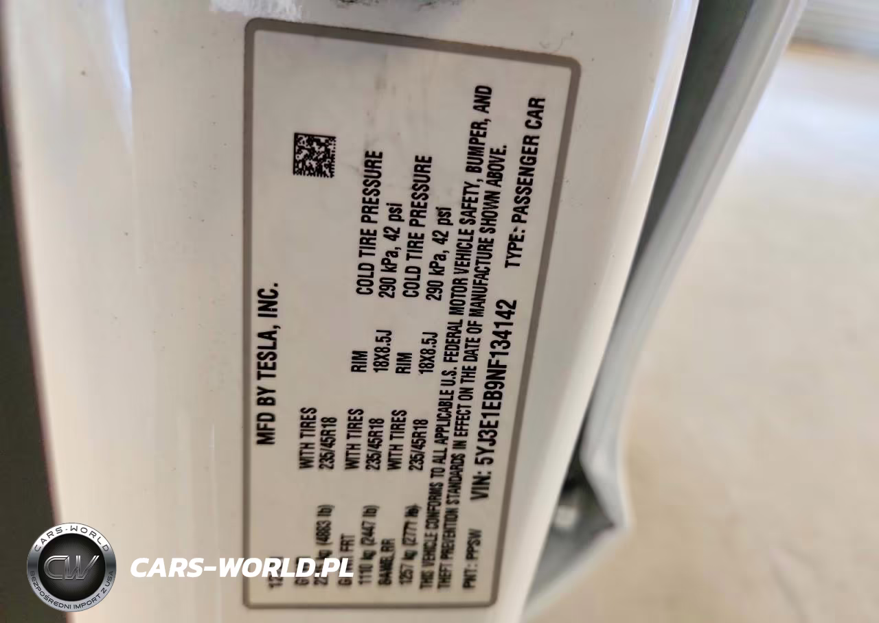 2022 Tesla Model 3 VIN:5YJ3E1EB9NF134142 - 13