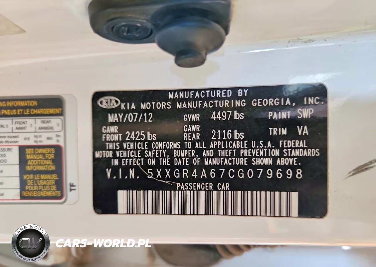 2012 Kia Optima Sx VIN:5XXGR4A67CG079698 - 12