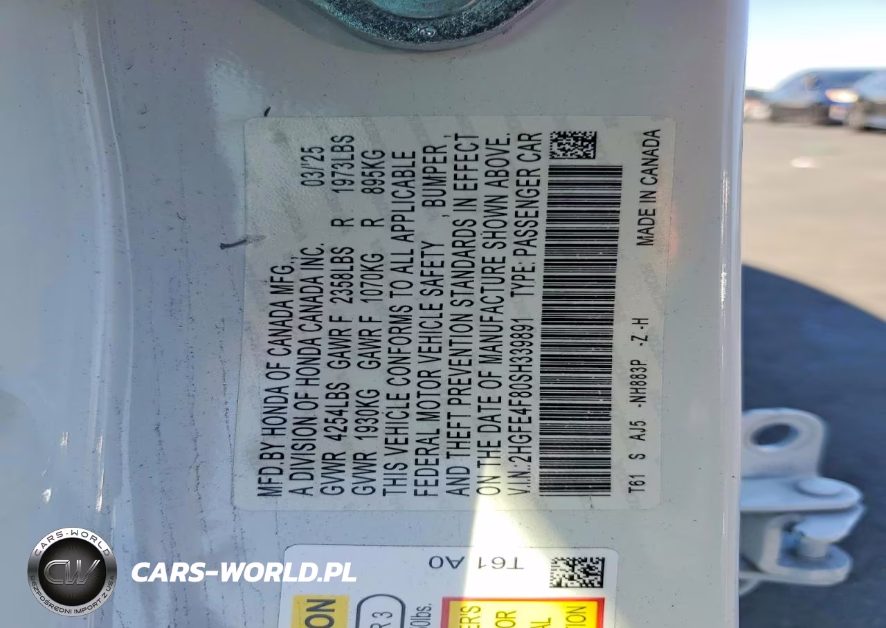 2025 Honda Civic Sport VIN:2HGFE4F80SH339891 - 12