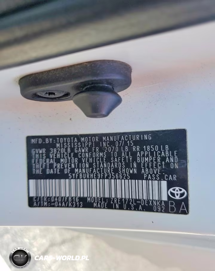 2015 Toyota Corolla 4D VIN:5YFBURHE9FP356625 - 12