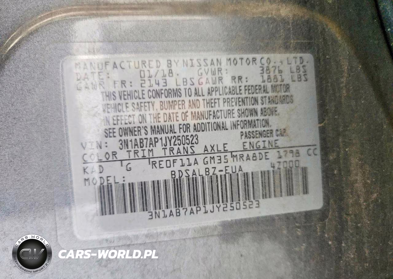 2018 Nissan Sentra S VIN:3N1AB7AP1JY250523 - 12