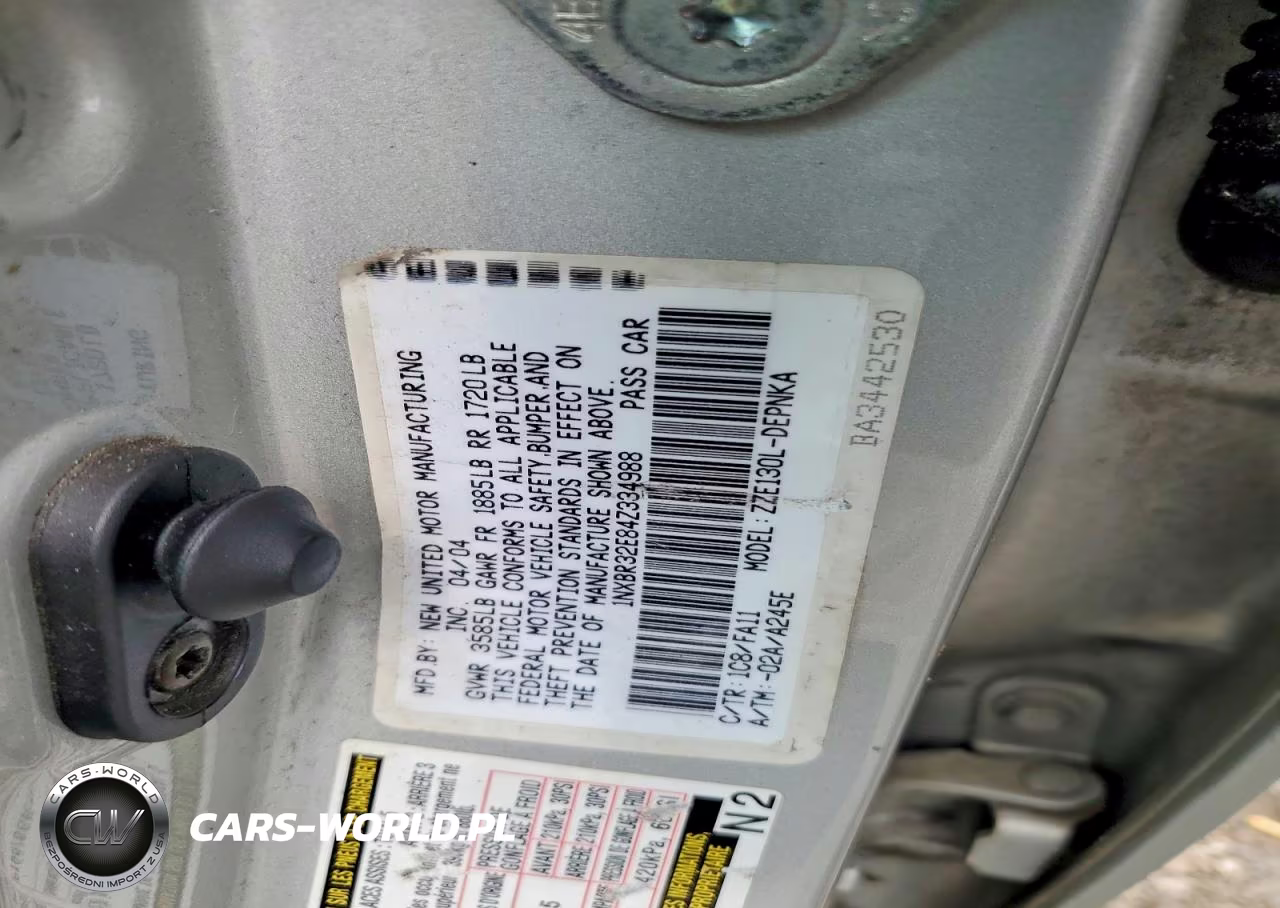 2004 Toyota Corolla Le VIN:1NXBR32E84Z334988 - 12