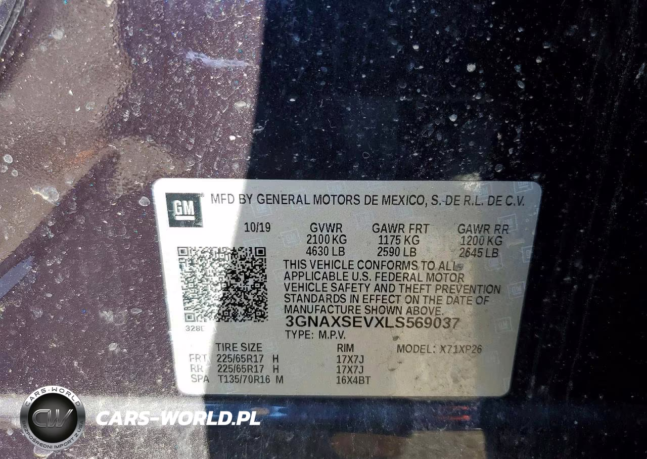 2020 Chevrolet Equinox Ls VIN:3GNAXSEVXLS569037 - 13