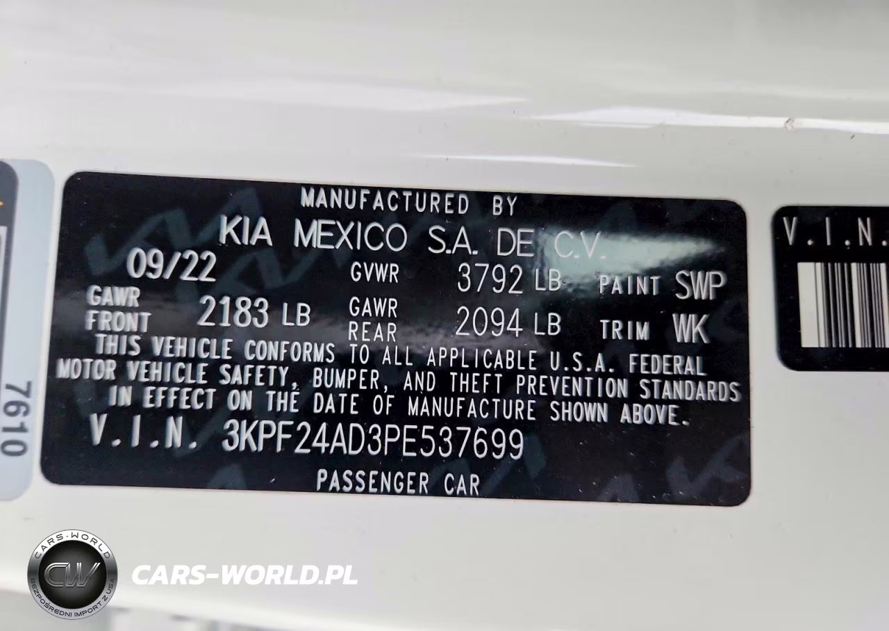 2023 Kia Forte Lxs VIN:3KPF24AD3PE537699 - 12