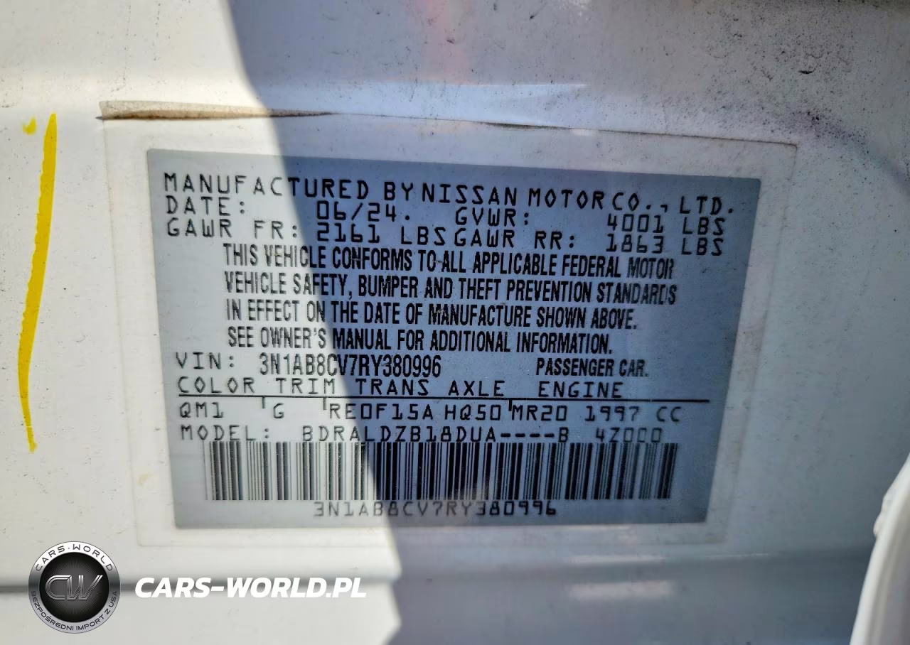 2024 Nissan Sentra Sv VIN:3N1AB8CV7RY380996 - 12