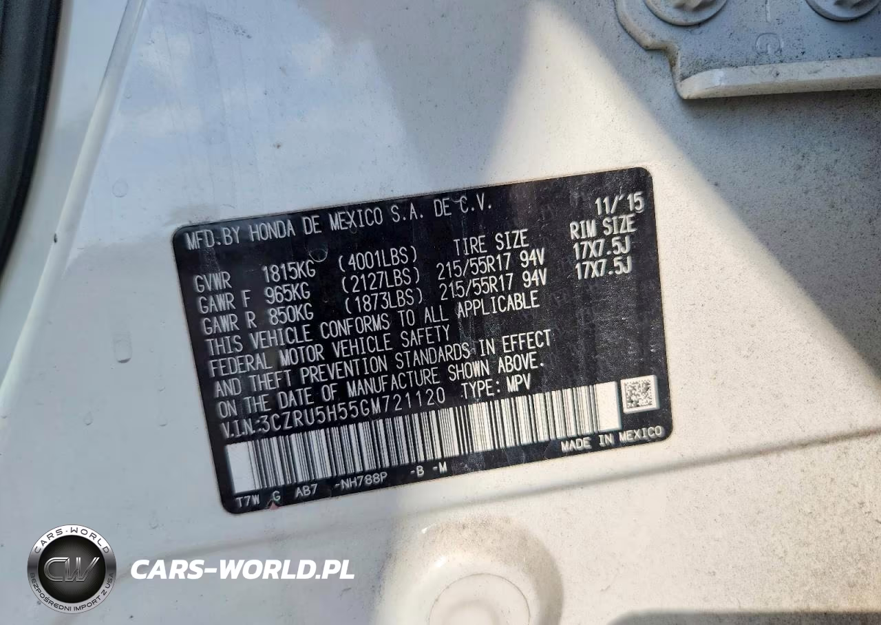 2016 Honda Hr-V Ex VIN:3CZRU5H55GM721120 - 13