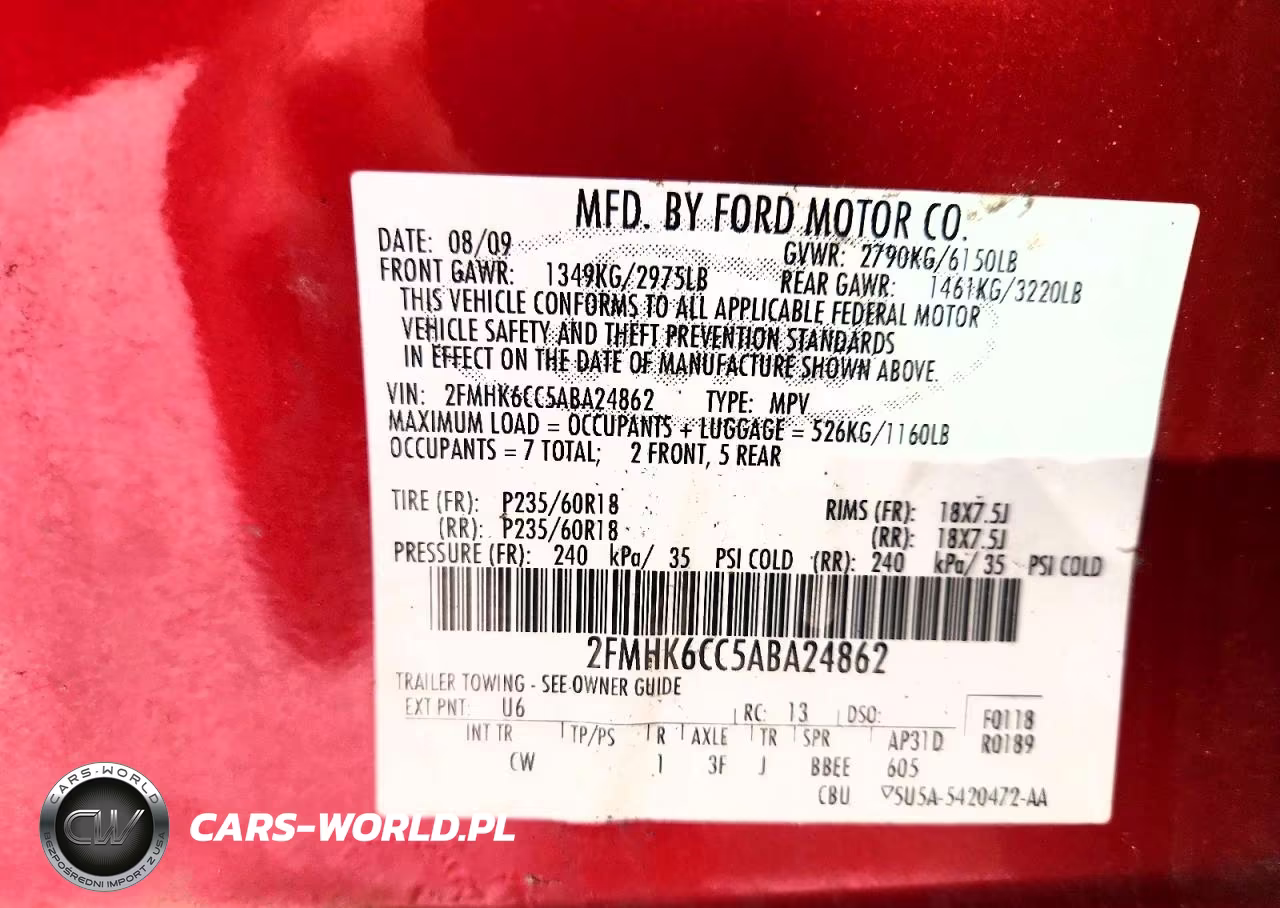 2010 Ford Flex Sel VIN:2FMHK6CC5ABA24862 - 13