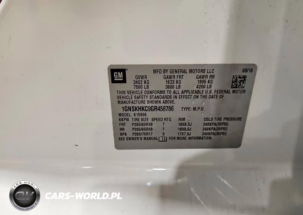 2016 Chevrolet Suburban K1500 Lt VIN:1GNSKHKC9GR458786 - 14