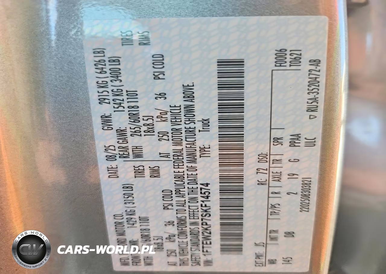 2025 Ford F150 Stx VIN:1FTEW2KP7SKF14574 - 12