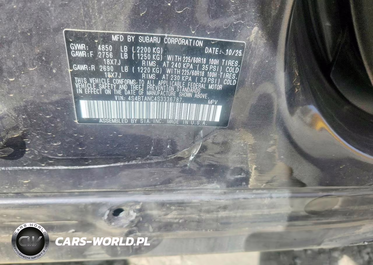 2025 Subaru Outback Limited VIN:4S4BTANC4S3336787 - 12