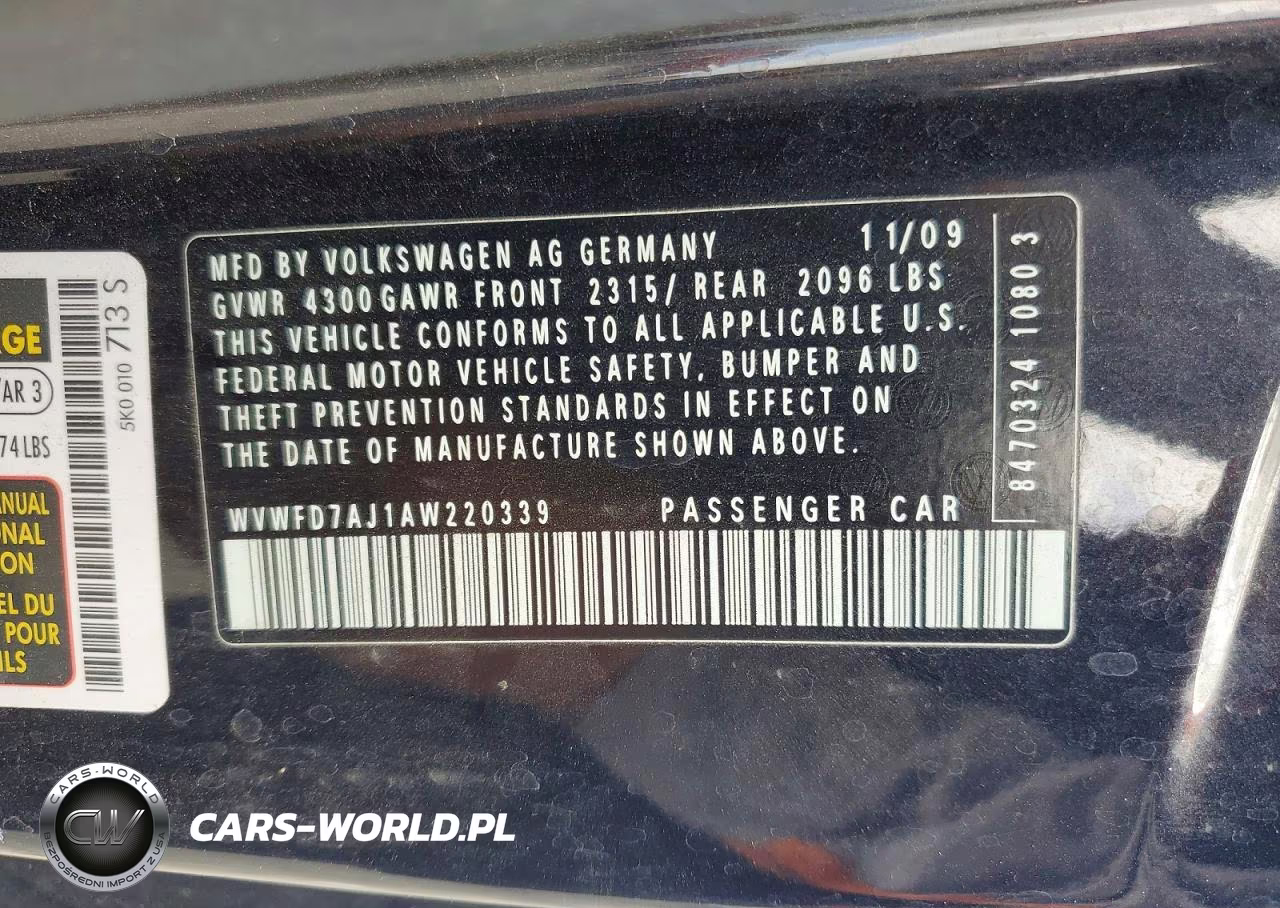2010 Volkswagen Gti VIN:WVWFD7AJ1AW220339 - 13