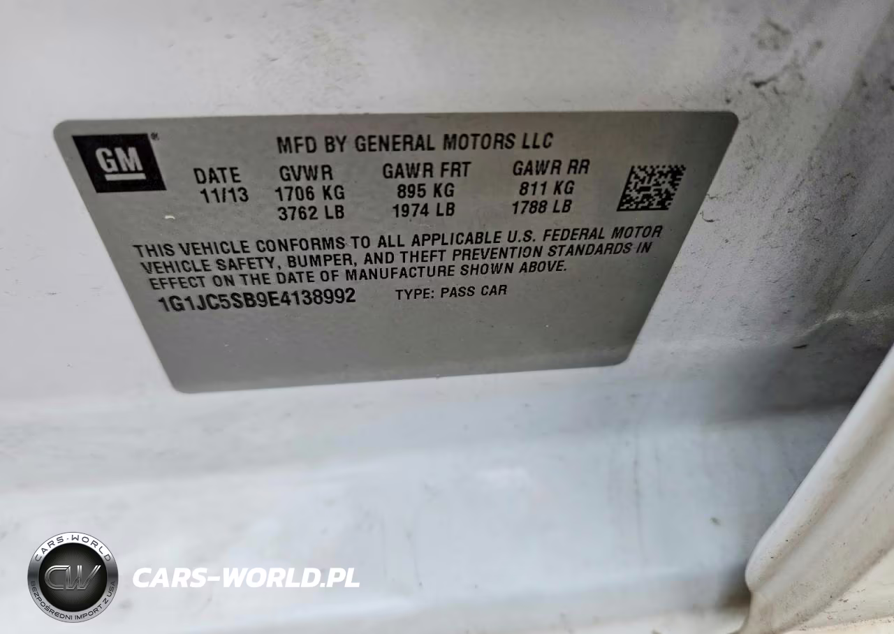 2014 Chevrolet Sonic Lt VIN:1G1JC5SB9E4138992 - 12