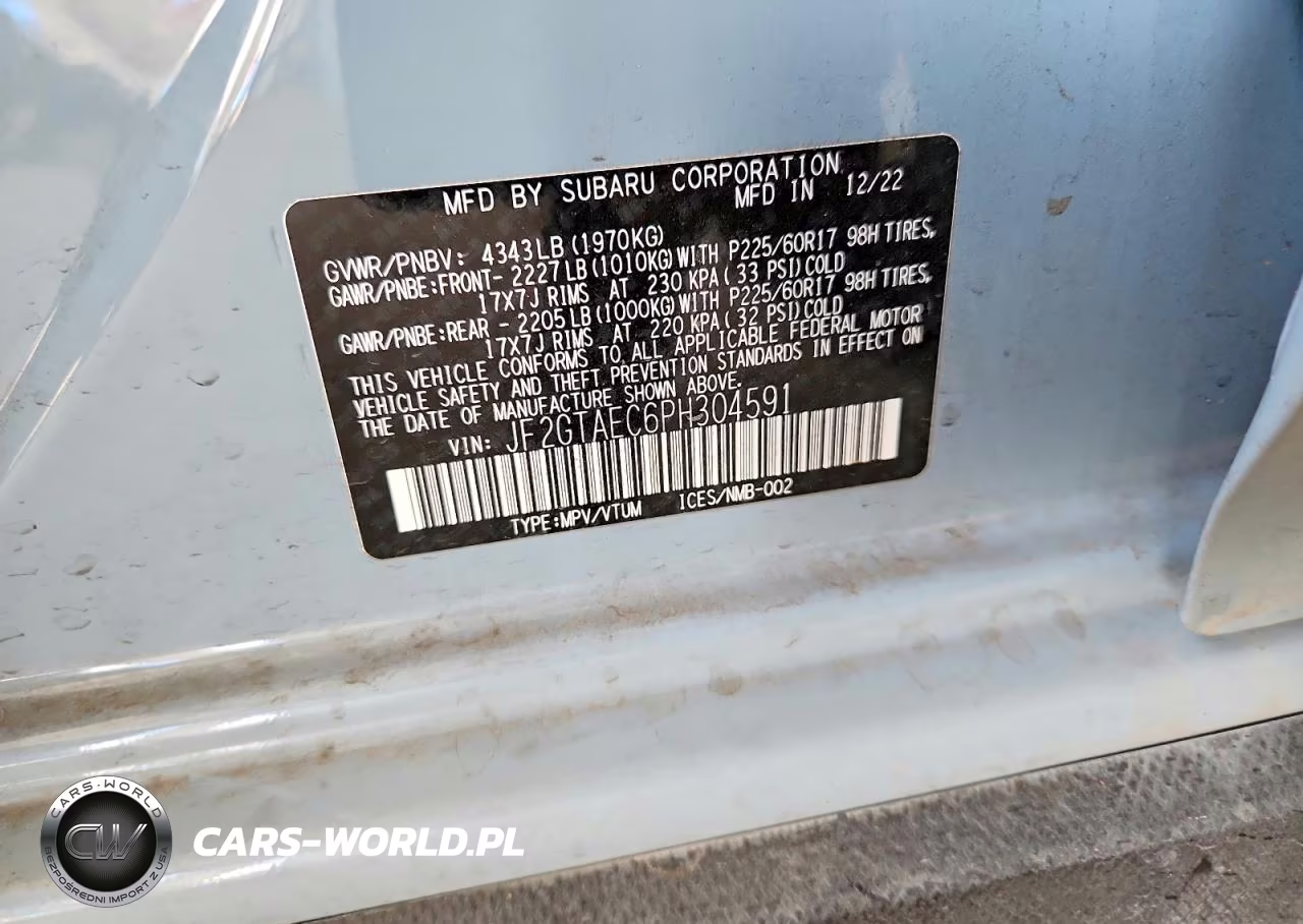 2023 Subaru Crosstrek Premium VIN:JF2GTAEC6PH304591 - 12