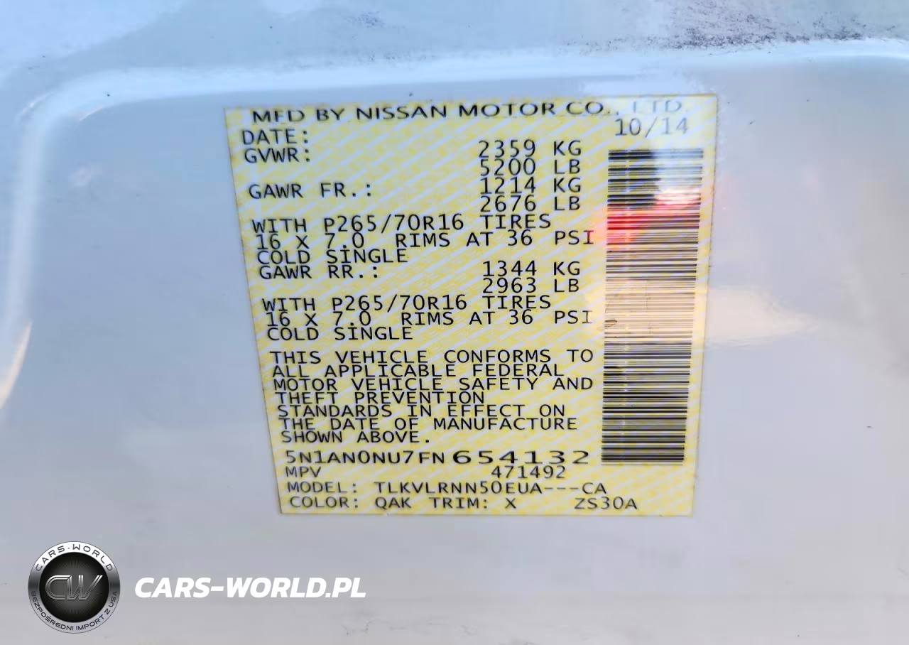 2015 Nissan Xterra S VIN:5N1AN0NU7FN654132 - 13