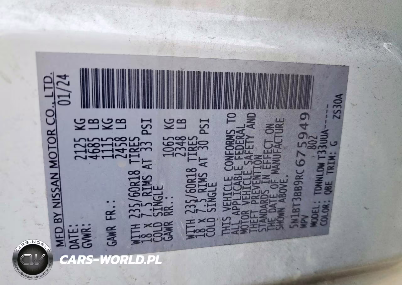 2024 Nissan Rogue Sv VIN:5N1BT3BB9RC675949 - 12
