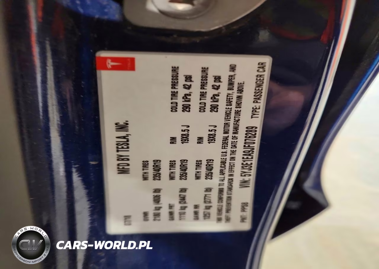 2018 Tesla Model 3 VIN:5YJ3E1EA9JF076289 - 12