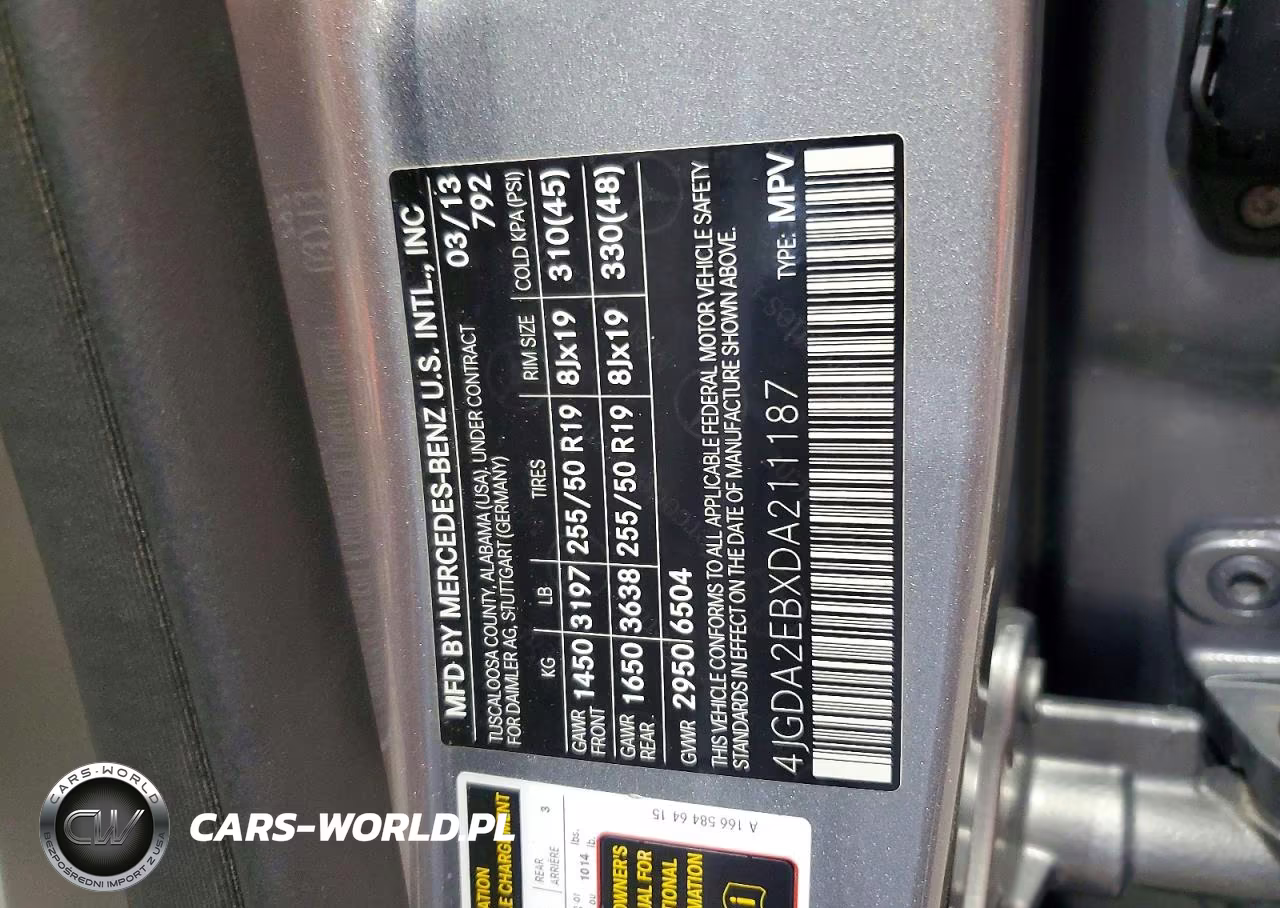 2013 Mercedes-Benz Ml 350 Bluetec VIN:4JGDA2EBXDA211187 - 11