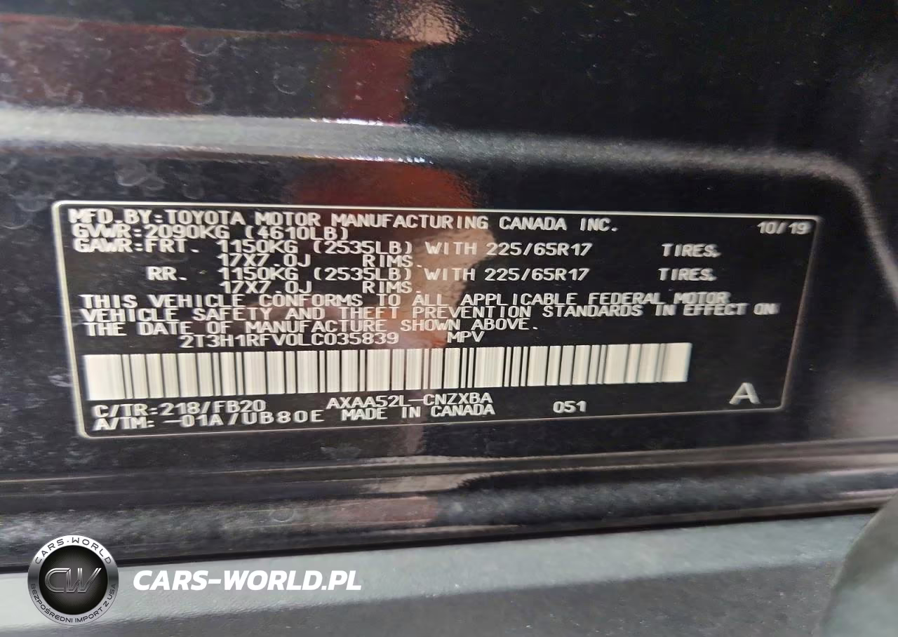 2020 Toyota Rav4 Le VIN:2T3H1RFV0LC035839 - 13